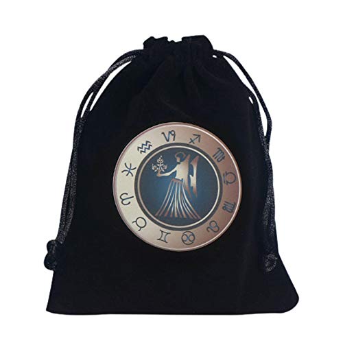 LILEI Tarot Bag, Tarot Storage Bag, Tarot Rune Bag, Tarot Bag Pouch, 12x15CM Thick Velvet, Celtic Runes Protective Card Board Game Storage Drawstring Bag