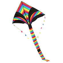 Load image into Gallery viewer, ZANZAN Long Tail Rainbow Kite with Kite String and Kite Reel,Easy to Fly Triangle Beginner Kite for Beach Trip,for Adults Kids-Colorful (Color : 100M LINE)
