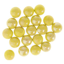 Load image into Gallery viewer, Cozylkx 20Pcs Assorted Color Glass Marbles for Marble Games Vase Filler Table Scatter Aquarium Decor, Yellow

