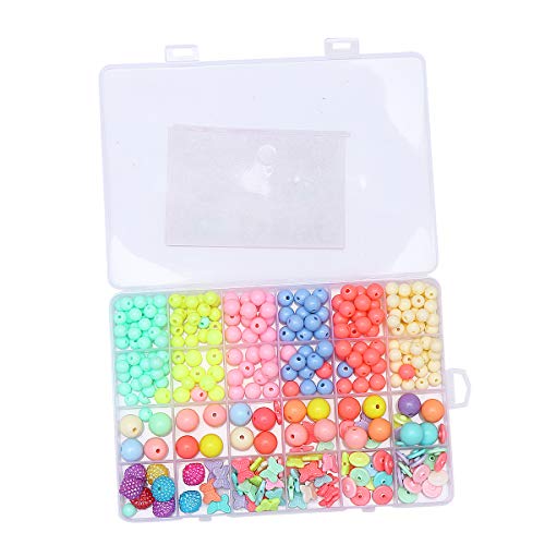 PRETYZOOM Kids Jewelry Making Kit Girls DIY Beads Toy Handmade Jewelry Accessories for Bracelets Necklace (Candy, Mixed Patterns) Party Favor