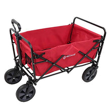Load image into Gallery viewer, Get Out! Wagon Cart in Red - Foldable Wagon for Storage Multi-Use Utility Wagon with Side Table and Handle
