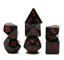 Load image into Gallery viewer, DND Dice Bag Large dice Bag Tabletop Game Pouch Red Velvet dice Bag with 6 Black dice Sets
