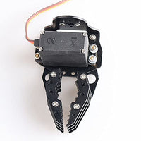 Professional Metal Robot Arm / Gripper / Mechanical Claw / Clamp / Clip with High Torque Servo, RC Robotic Part Educational DIY for Arduino/Raspberry Pie, Science STEAM Maker Platform (Black)