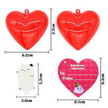 Load image into Gallery viewer, JOYIN 28 Packs Valentine Kids Party Favors Set with 28 Glow In The Dark Mochi Squishy Filled Hearts and Valentine Cards for Kids Classroom Exchange, Kawaii Stress Relief Toys for Kids Valentine Celebr
