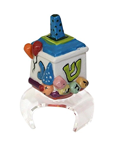 Hanukkah Chanukkah Dreidel Ceramic Colorful, Spinning Top. Size: 3.25