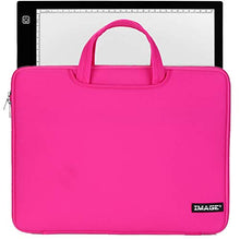 Load image into Gallery viewer, Protective Case for A4 Light Box,IMAGE Carrying Bag Travel Storage Case Pouch Cover with Pockets, for A4 Tracing LED Light Pad Coloring Board &amp; Laptop, Notebook, Most Tracing Light Table Pink

