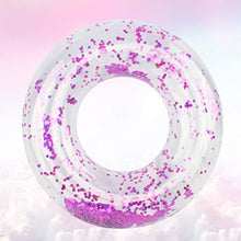 Load image into Gallery viewer, Hemoton Inflatable Swim Ring Sequins Pool Float for Kids Adult Swim Tube Float Summer Beach Outdoor Swimming Pool Toys Purple 65cm
