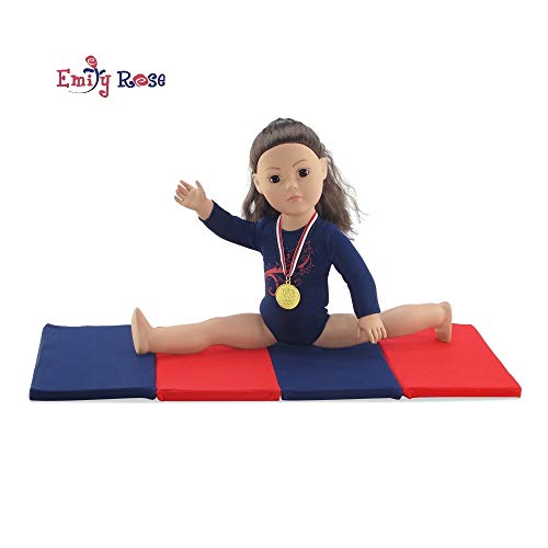 Emily Rose 18 Inch Doll Clothes | Gymnastics Leotard With Mat And Gold Medal! L Fits 18ã¢â€âœ Americ