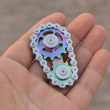 Load image into Gallery viewer, DMaos Fidget Spinner, Linkage Bike Chain Spinner Design 2 Gears Figity Spin Finger Games, Metal Stainless Steel Durable Mechanics with Smooth Bearings, Figit Toy for Adults Kids - Colorful
