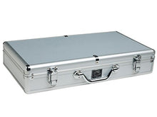 Load image into Gallery viewer, White Swan Mah Jongg Set - White/Burgundy Tiles - Modern Pusher Arms - Aluminum Case - Silver
