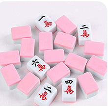 Load image into Gallery viewer, Riyyow Mahjong Set Gathering Party Game Traditional Game with Box for Home Entertainment Mini Mahjong (Color : Pink, Size : One Size)
