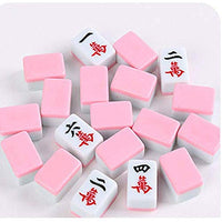 Riyyow Mahjong Set Gathering Party Game Traditional Game with Box for Home Entertainment Mini Mahjong (Color : Pink, Size : One Size)