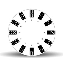 Load image into Gallery viewer, Dice &#39;n Dominoes 17.75&quot; Glass Lazy-Susan Turntable (Dominoes)
