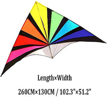 Load image into Gallery viewer, Kites kiteColorful Huge Rainbow Triangle Kite with Kite String for Adults and Children,Easy-to-Fly Beginner Kites for Beach Trip llxyzrzbhd708(Color:500M LINE)
