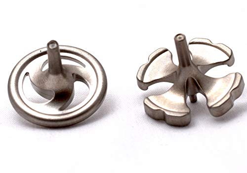 Turbo Tops Stainless Steel Spin Tops 2 Pack (Silver)