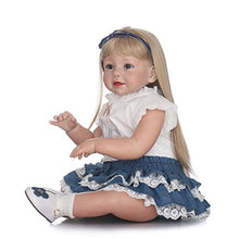 Load image into Gallery viewer, Lifelike Reborn Toddlers Girls Look Real Reborn Baby Dolls Soft Vinyl Toddler Dolls Silicone Toddler Dolls Reborn for Girls 28 Inch with Blonde Hair with Clothes Cheap

