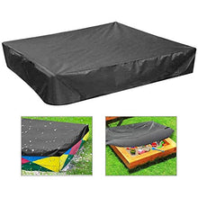 Load image into Gallery viewer, Sandbox Cover, Green Square Protective Cover with Drawstring for Sandpit, Toys, Swimming Pool and Furniture, Square Pool Cover (Color : Black, Size : 120x120cm)
