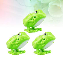 Load image into Gallery viewer, Toyvian 3pcs Wind up Toys Mini Frog Toys Interactive Toys for Toddlers Kids Children Green
