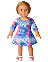 Load image into Gallery viewer, Jxstar American Doll &amp; Girl Matching Dresses Blue Mermaid Outfits 8 9
