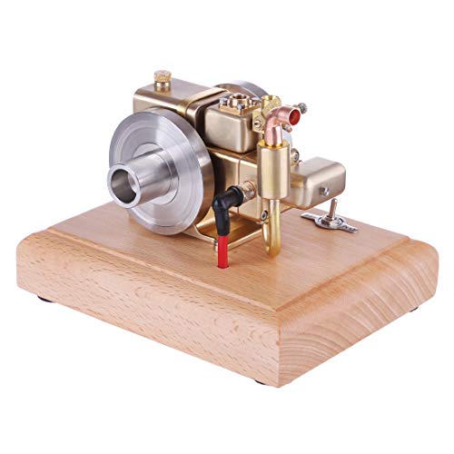 Yamix Four-Stroke Gasoline Engine, 2.6cc Water-Cooled Desk Engine with Wooden Base