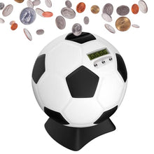 Load image into Gallery viewer, MOMMED Coin Bank,Digital Coin Bank,Soccer Ball Piggy Bank,Soccer Gifts for Boys,Coin Bank with Football Look,Coin Piggy Bank with Automatic LCD Display(Small)
