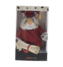 Load image into Gallery viewer, Plushland Bobcat Plush Stuffed Animal Toys Present Gifts for Graduation Day, Personalized Text, Name or Your School Logo on Gown, Best for Any Grad School Kids 12 Inches(Royal Cap and Gown)
