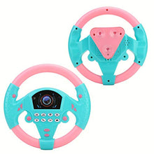 Load image into Gallery viewer, Garosa Simulated Driving Controller 21 x 3.5 x 21cm Co-Driver Simulated Steering Wheel Educational Music Toy for Children Kids 4 5 6 Years Old (Pink Blue)
