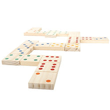 Load image into Gallery viewer, Hey! Play! Giant Wooden Dominoes Game Set (28 Piece)
