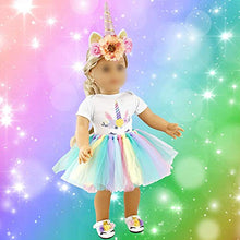 Load image into Gallery viewer, Oct17 Doll Clothes for American Girl 18 inch Dolls Mermaid Outfit Unicorn Tutu Dress Swimsuit
