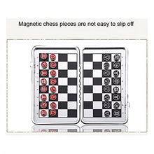 Load image into Gallery viewer, Chess Set Portable Magnetic Chess Set Iron International Chess Set Folding Chess Puzzle Board Game Beginner Travel Family Party Chess Pieces (Color : White+Color)
