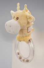 Load image into Gallery viewer, Yellow Giraffe Ring Rattle by Douglas Cuddle Toys
