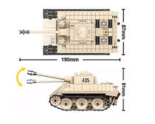 Load image into Gallery viewer, General Jim&#39;s Army Toys - WW2 Tank Building Kit - Military Series WW2 German Leopard VK-1602 Reconnaissance Battle Tank DIY Building Blocks Toy Model Set
