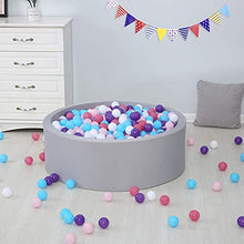 Load image into Gallery viewer, STARBOLO Ball Pit Balls - 100Pcs Plastic Play Pit Balls Crawl Balls with 5 Bright Colors Phthalate Free BPA Free Non-Toxic Crush Proof Play Balls Play Tent Pool (Purple/Pink/White/Blue/Rose) .
