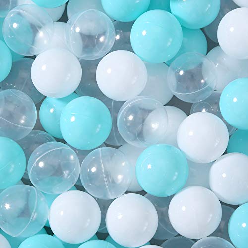 STARBOLO Ball Pit Balls Pack of 100 - BPA&Phthalate Free Non-Toxic Crush Proof Play Pit Soft Plastic Ball for 1 2 3 4 5Years Old Toddlers Baby Kids Birthday Pool Tent Party (2.17inches)