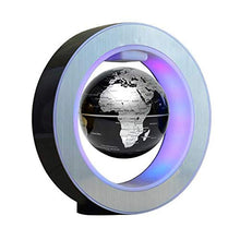 Load image into Gallery viewer, Levitation Floating Globe Rotating Magnetic Desk Gadget Decor World Map Office Home Decoration Fashion Cool Tech Gifts (Silver)
