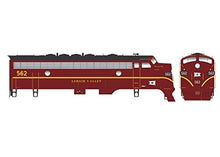 Load image into Gallery viewer, EMD F7A - Standard DC - Executive Line -- Lehigh Valley #572 (Cornell Red, yellow, black, Diamond Nose Logo)
