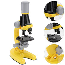 Load image into Gallery viewer, Toyvian 1 Set Kids Beginner Microscope STEM Kit with Metal Body Microscope Students Science Experiment Toys Yellow
