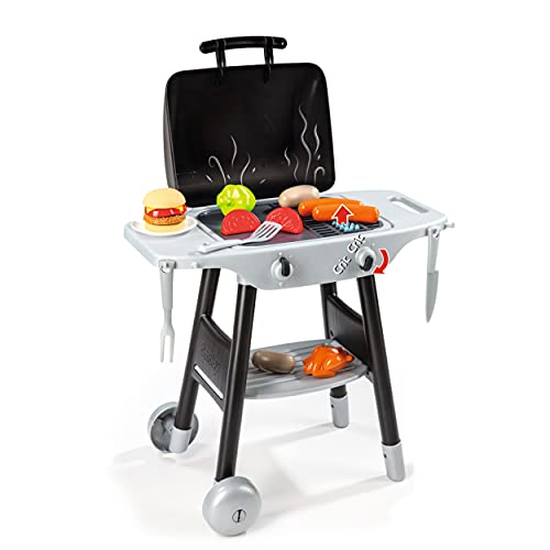 Smoby Smoby Roleplay BBQ Plancha Grill with 16-piece accessory set, Black Playset, 19.69 x 14.57 x 28.43 inches