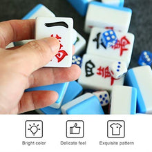 Load image into Gallery viewer, Magnetic Chinese Mahjong, 144 Chinese Traditional Mahjong Games for Mahjong Machine or Hand Rub, 40, 42, 44 Many Choices for Party, Entertainment (Color : Blue, Size : #40)
