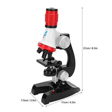 Load image into Gallery viewer, Kids Microscope Toy Set, 100X 400X 1200X LED Biological Magnification Kids Science Toys Early Learning STEM Science for Boys Girls Students(Red)
