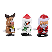 Amosfun 3pcs Christmas Wind Up Toys Reindeer Snowman Santa Wind Up Stocking Stuffers Christmas Party Favors for Kids
