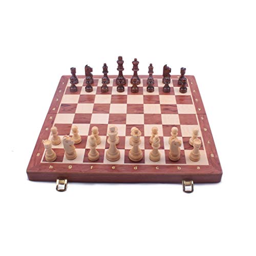 New chessex Wooden Chess Set Portable Travel Chess Interactive Games for Children and Adults Learning Educational Toys Luxury Gifts Chess Gift (Size : Large)