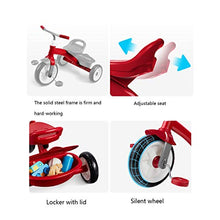 Load image into Gallery viewer, WALJX Tricycle for Kids, Trike Easy Clip and Portable Suitable for 1 Year Old - 5 Years Old Baby Riding|Pink|Red 70X51X52CM (Color : Red)
