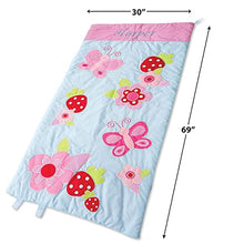 Load image into Gallery viewer, Lillian Vernon Kids Fruits and Flowers Personalized Lightweight Indoor Sleeping Bag, Girls and Boys Bedding, Multicolor. 30 x 60 inches
