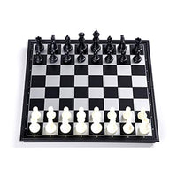 LYLY Chess Set Plastic Chess Magnetic Travel Chess Set with Board That Becomes A Storage Compartment, Great Travel Toy Set with Folding Chess Board Chess Game Board Set (Color : B, Size : 32cm)