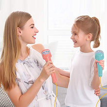 Load image into Gallery viewer, LIKID Kids Karaoke Microphone with Adjustable Stand,Kids Microphone with Stand,Gift for Age 3+ Years Old Kids, Boys, Girls, Pink/Bule (Pink)
