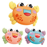 Kids Cute Cartoon Lifelike Wind Up Clockwork Crawling Crab Pull Back Squeeze Toy - Random Color