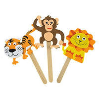 Homeford Firefly Imports DIY Foam Character Stick Puppets - Jungle Pals