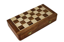 Load image into Gallery viewer, Ajuny Wooden Chess Set with Magnet for Travel Maple and Acacia Foldable for Storage of Pieces Board Games for Adults and Family Size 12 Inch
