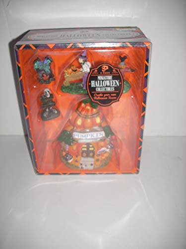 5 Piece Miniature Halloween Collectibles (Pumpkin House)